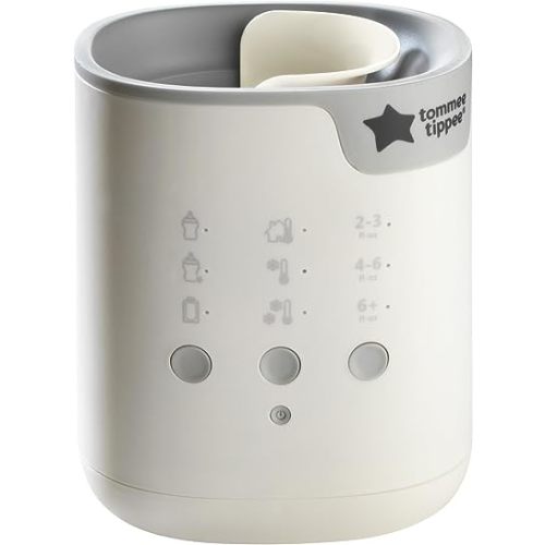 Tommee Tippee Baby Bottle and Food Warmer, Warms Breast Milk, Formula, Jars and Pouches to Body Temperature in Minutes, Automatic Timer, Touch Settings, White