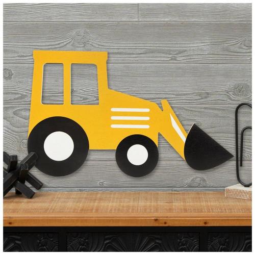Yellow Shovel Truck Wood Wall Decor