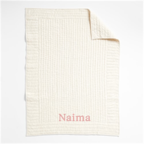 Personalized Baby's First Natural Organic Jersey Baby Crib Quilt