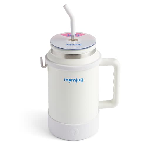 momjug, the original water bottle for moms (white)