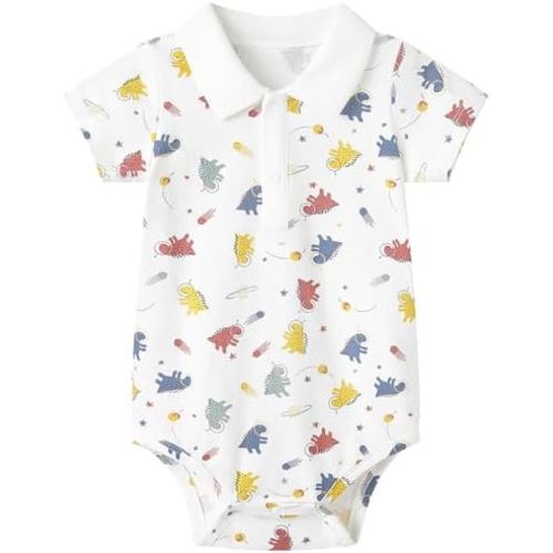 pureborn Baby Boys Girls Bodysuit Super Soft Cotton Romper 0-24 Months