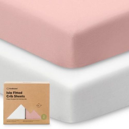 Keababies 2pk Isla Fitted Crib Sheets For Boys, Girls, Baby Crib Sheet, Fits Standard Nursery Crib Mattresses (cameo)