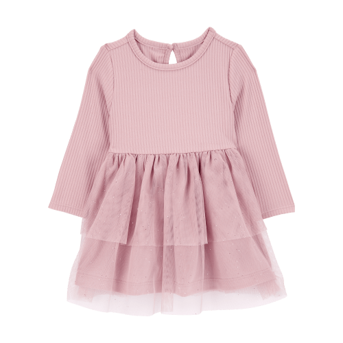 Baby Ribbed Tulle Holiday Dress - Carter's | Carter's