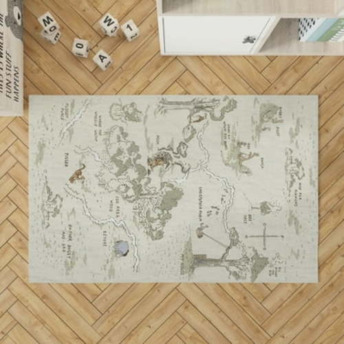 Cartoon Rug, Hundred Acre Rug, Pooh Rugs, Kids Room Rug, Popular Rug, Decorative Rug, Salon Rug, Home Decor Rug, Salon Decor Rug, 2.6'x4' - 80x120 cm