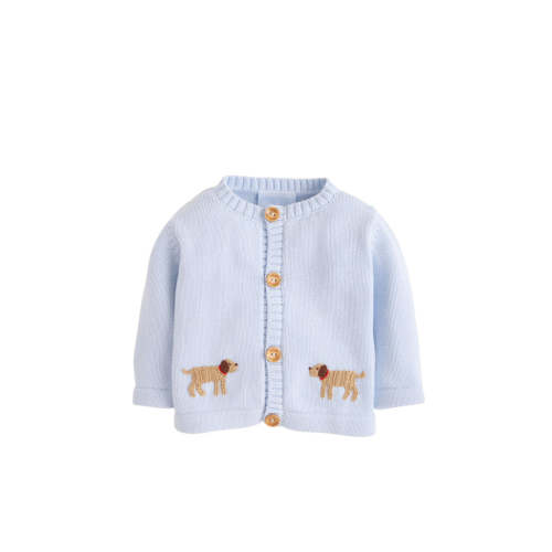 Little English - Boy Lab Crochet Blue Sweater Infant Babies 3-6M
