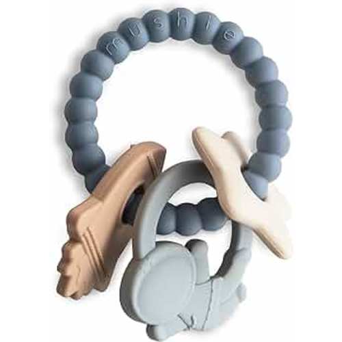 mushie Silicone Space Teething Ring Toy
