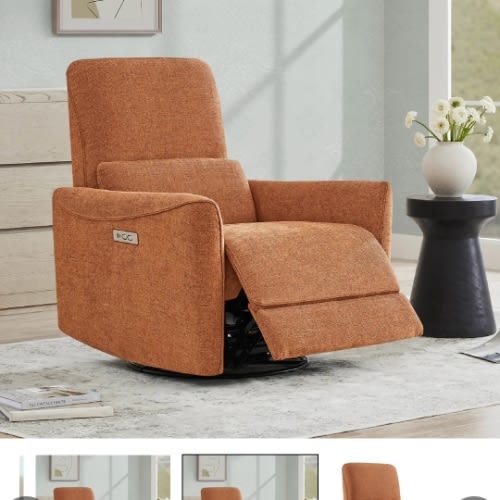 Tracee Modern Power Swivel Glider Recliner