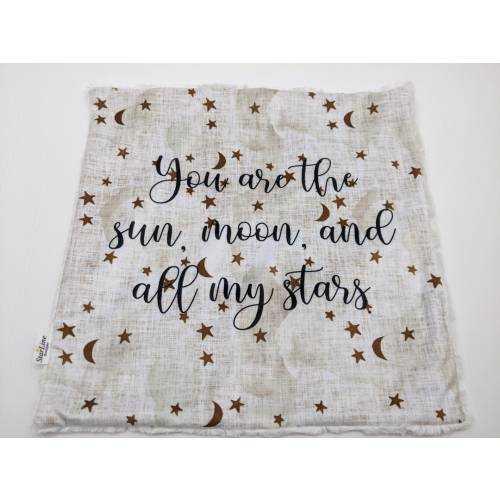 Stars, Moon and Sun Baby Lovey, Stars and Moon Nursery, Stars and Moon Gender Neutral Lovey, Stars Moon Baby Shower Gift, Galaxy Baby Lovey