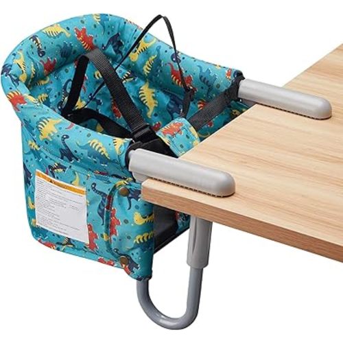 Hook On Chair, VEEYOO Clip On High Chair Folding Fast Table Chair with Storage Bag, Portable Baby Feeding Seat Attach to Table for Home and Travel