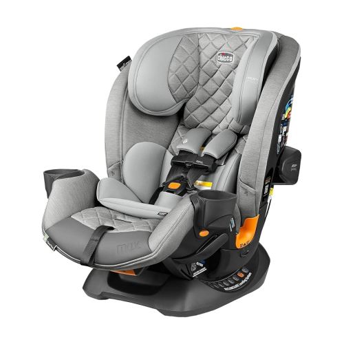 Chicco OneFit™ Max ClearTex® All-in-One Car Seat with LeverLock® Installation, Slim Design, Convertible Car Seat, Seat for Infants and Children 5-100 lbs | Ash/Grey