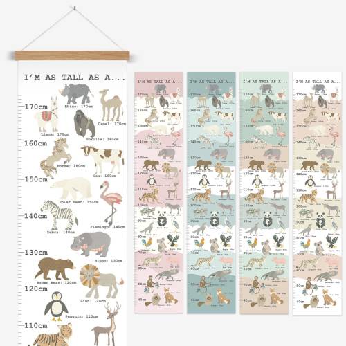Height Chart for Children - Animals - I'm As Tall As A...