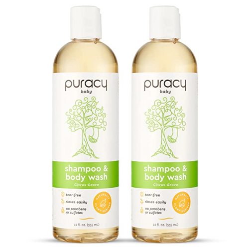 Puracy Shampoo & Body Wash for Children - Perfect Skin, Pure Ingredients - with 12 Fruit & Vegetable Extracts for Silky Smooth Skin, Gentle Citrus Grove Aromas, 98.8% from Mother Nature, 12 Oz (2-Pk) - 12 Fl Oz (Pack of 2)