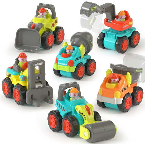 Baby Toys for 1 Year Old Boys Girls - 6 Pcs Mini Trucks Toddler Toys Set