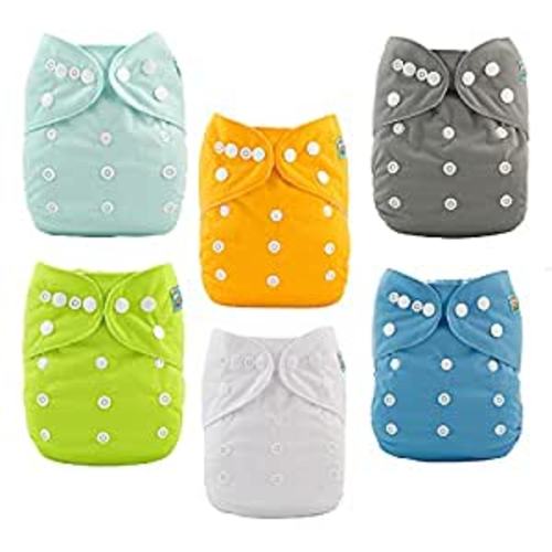 Amazon.com : ALVABABY Baby Cloth Diapers 6 Pack with 12 Inserts One Size Adjustable Washable Reusable for Baby Girls and Boys 6BM98 : Baby Diaper Covers : Baby