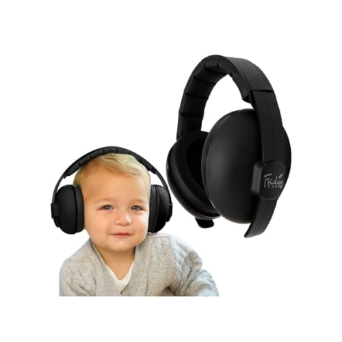 Baby Headphones - Baby Ear Protection, Noise Cancelling Headphones with Adjustable Headband for Ages 0-24 Months, Black