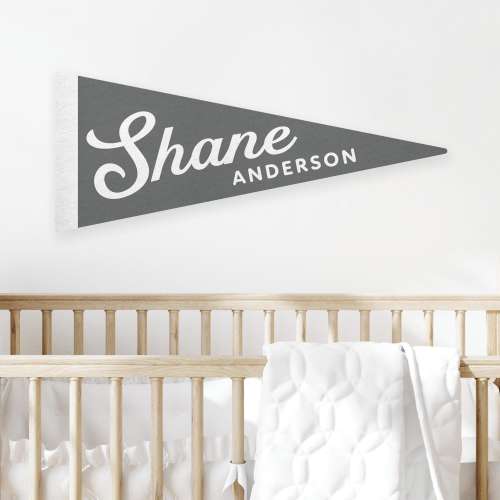 Customized felt pennant Name flag Felt name banner Girls room sign Boys room decor Personalized flag Playroom decor Vintage kids decor