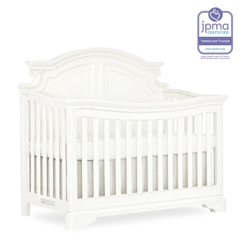 Evolur Signature Belle 5-In-1 Convertible Crib in Aged White