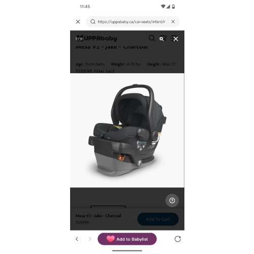 Mesa V2 - Jake - Charcoal - Jake - UPPAbaby