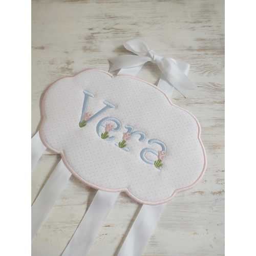 Hair bow holder, embroidered bow holder, hair bows, girls decor