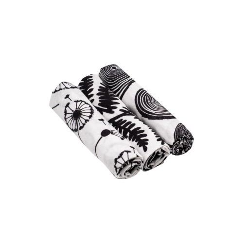 3-Pack Plant Sensory Organic Cotton Muslin Blankets