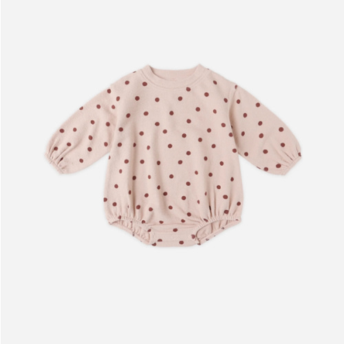 Spongey Knit Romper || Polka Dots – Rylee + Cru
