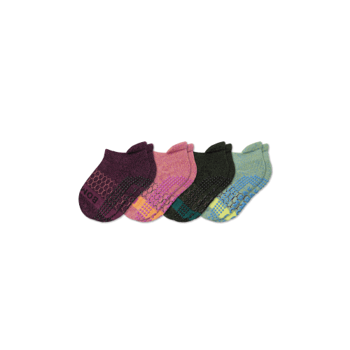 Toddler Marl Gripper Ankle Sock 4-Pack