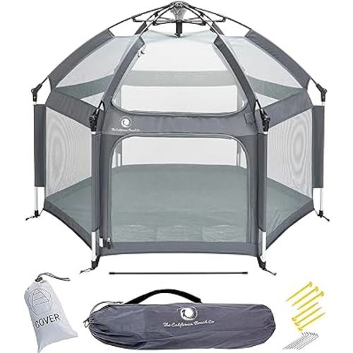 POP 'N GO Baby Playpen - Indoor & Outdoor Playpen for Babies and Toddlers - Baby Beach Tent, Foldable, Portable W/Canopy & Travel Bag - Pop Up Pack and Play Yard