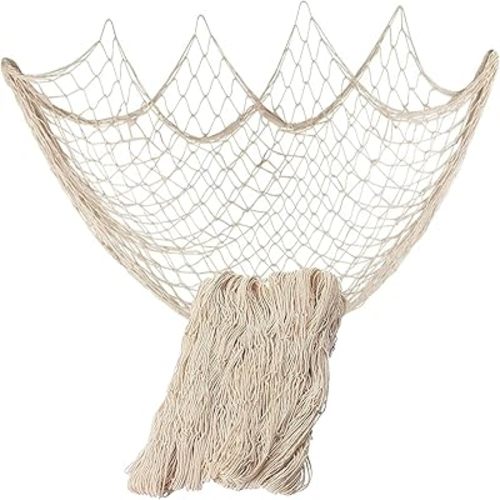 Nature Fish Net Wall Decoration, Ocean Themed Wall Hangings Fishing Net Party Decor for Pirate Party,Wedding,Photographing Decoration