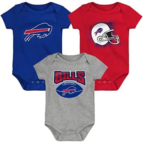 Outerstuff NFL Newborn Infants Game On 3 Piece Primary Logo Creeper Bodysuit Romper Set
