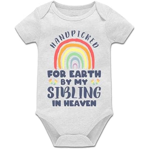 Hand Picked for Earth by My Sibling in Heaven Baby Bodysuit Unisex Infant Long Leeve Onesie