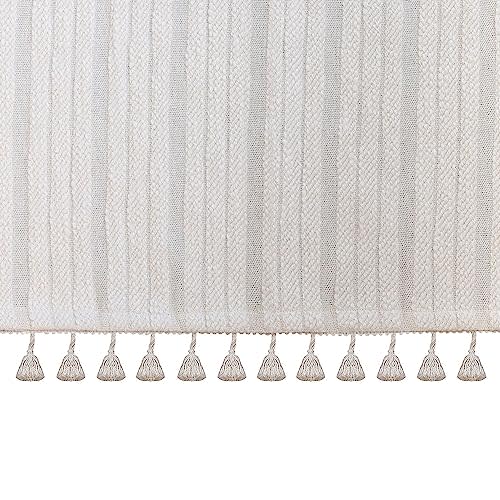 Crane Baby Wrap Around Bed Skirt for Crib, Cotton Crib Skirt for Boy's and Girl's Nursery, Natural, 28”w x 52”h x 16”d