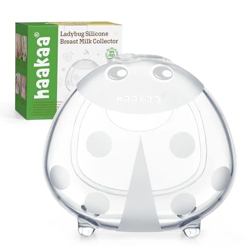 haakaa Ladybug Breast Milk Collector Breast Shells Milk Saver Nursing Cups for Large Milk Supply, Replace Disposable Breast Pads, Reusable & Wearable (150ml, 1 Pc)