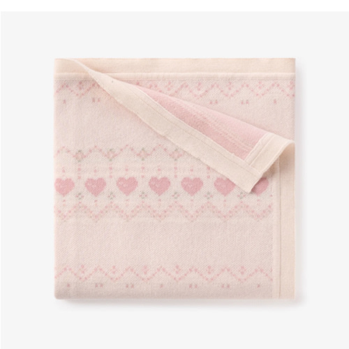 Love Fairisle Knit Baby Blanket – Elegant Baby
