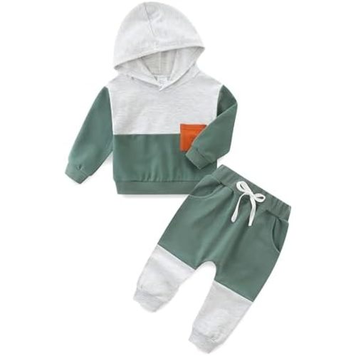 Toddler Boy Clothes Long Short Sleeve Sweatshirt and Pants Playwear Outfits