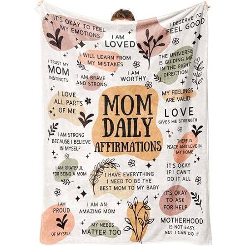 BaubleDazz New Mom Gifts Blankets, Pregnancy Postpartum Gender Reveal First Time Mommy Present, Mothers Day Birthday Gifts for Mom(50"X 60")