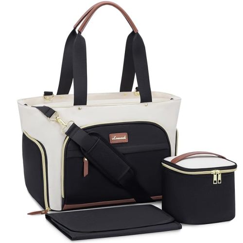 LOVEVOOK Breast Pump Bag Elvie - Beige-black