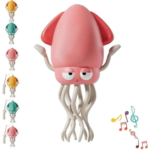 Electric Auto-Avoid Octopus Toy - Dancing Squid Kids Toy, Dancing Octopus Toy for Toddlers, Electric Smart Tentacle Explorer, Automatic Crawling Obstacle Sensor Toy with LED Light & Music(Pink)