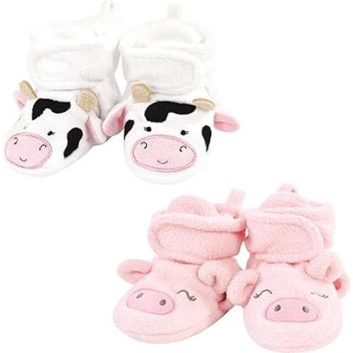 Hudson Baby Unisex-Child Cozy Fleece Booties Winter Accessory Set