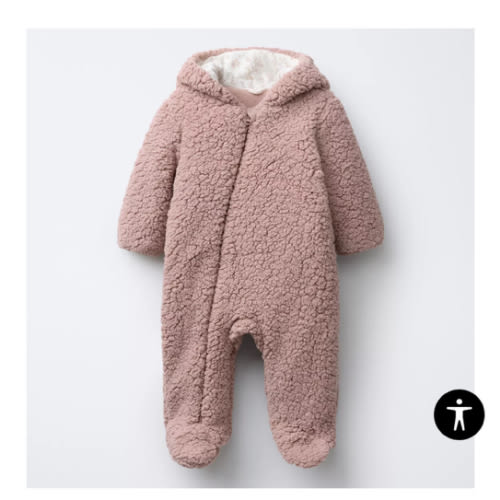 POLAR FLEECE ROMPER - Dusty pink | ZARA Canada