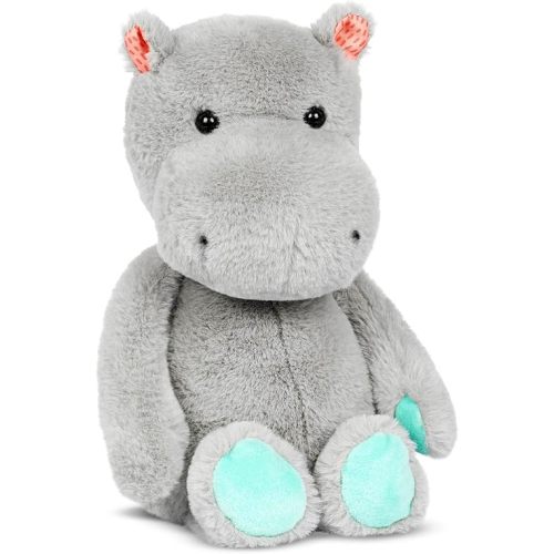 B. toys – Happy Hues – 12-Inch Plush Hippo – Stuffed Animal – Soft & Gray Hippopotamus Toy – Washable Toys for Baby, Toddler, Kids – Happy Hues – Gerry Grey Hippo – 0+ Months