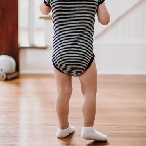 Burt's Bees Baby Unisex Baby Socks Ankle or Crew Height Made with Soft Organic Cotton, 6 Packs with Non-Slip Grips for Babies