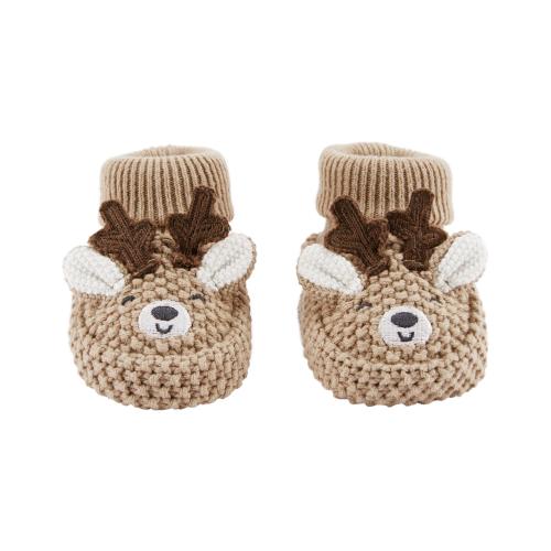 Baby Reindeer Crochet Booties - NB - Style,Multi