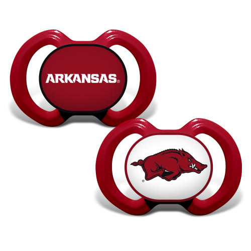 BabyFanatic Officially Licensed Unisex Pacifier 2-Pack - NCAA Arkansas Razorbacks
