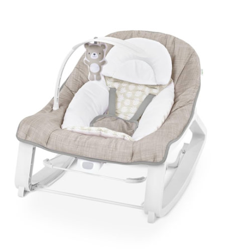 Ingenuity Keep Cozy 3-in-1 Grow with Me Vibrating Baby Bouncer Seat & Infant to Toddler Rocker, 0-30 Months Up to 40 lbs (Linden)