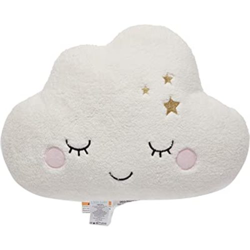 Little Love by NoJo - Plush Cloud Shaped Decorative Pillow, Decorative Nursery Pillow, Playroom Décor, Cute Throw Pillows, White, 1 Count (Pack of 1)