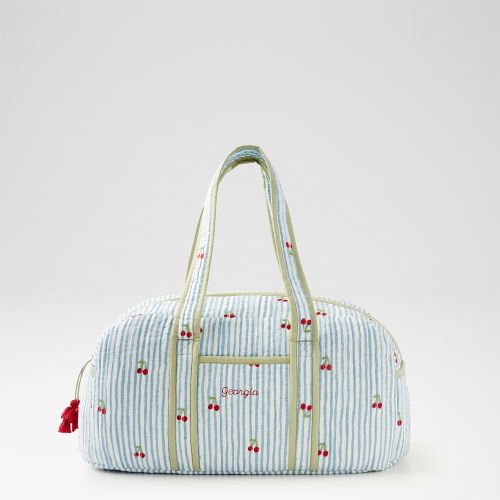 Embroidered Quilted Overnighter