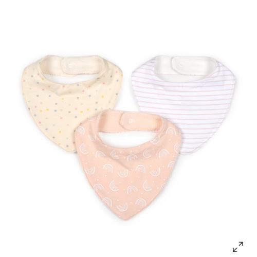 3 Pack Bandana Bibs - Rainbow