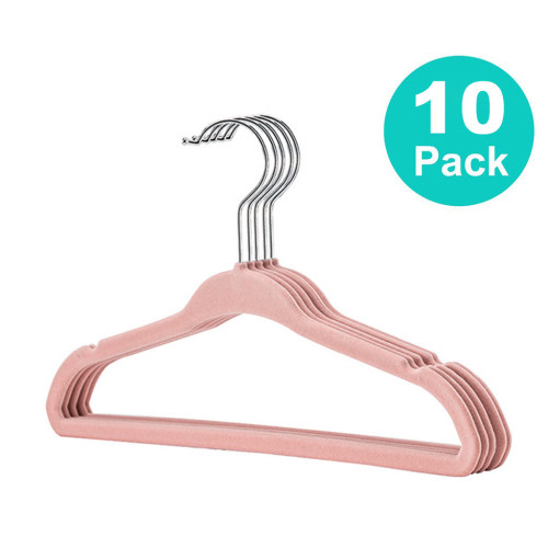 Pink Velvet Baby Hangers - 10pk