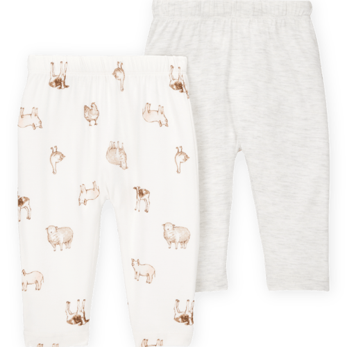 Multi Baby 2-Pack PurelySoft Pull-On Pants - Grey/Ivory | Carter’s Oshkosh Canada