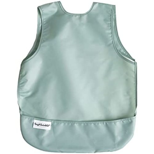 Tiny Twinkle Mess Proof Baby Bib - Waterproof Toddler and Baby Apron Bib - Machine Washable - PFAS and BPA Free
